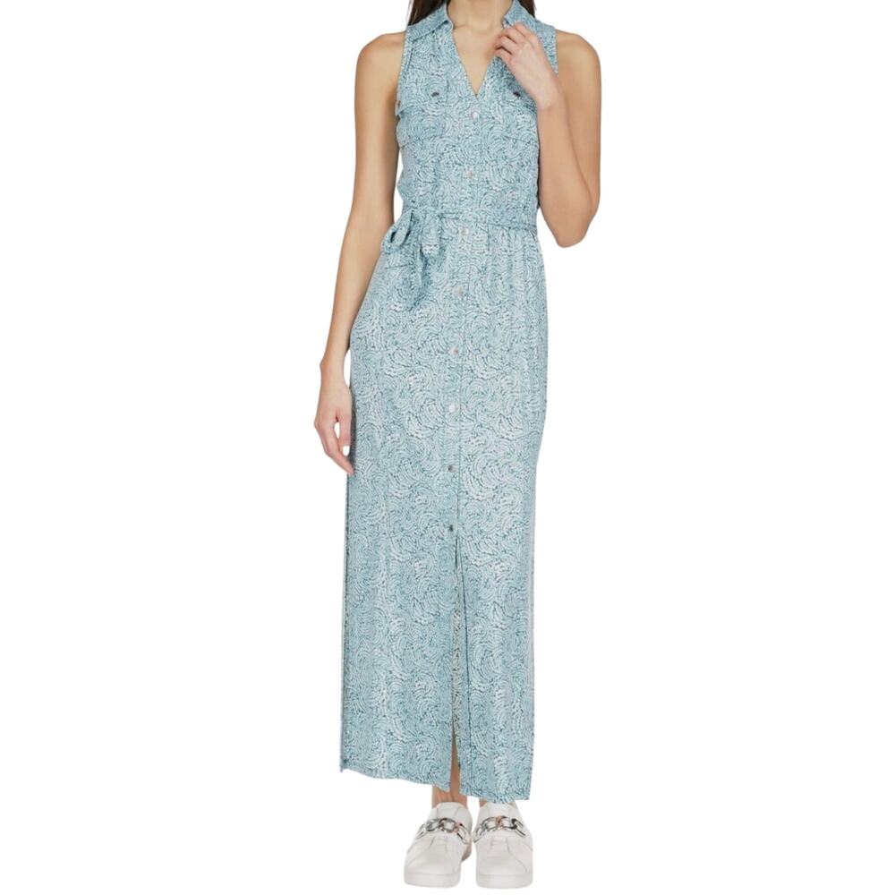 NWT Michael Kors Blue Collared Midi Shirt Dress, Women’s Medium